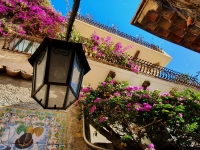 Morning street in Taormina