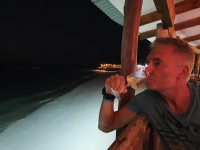Night bar on the beach